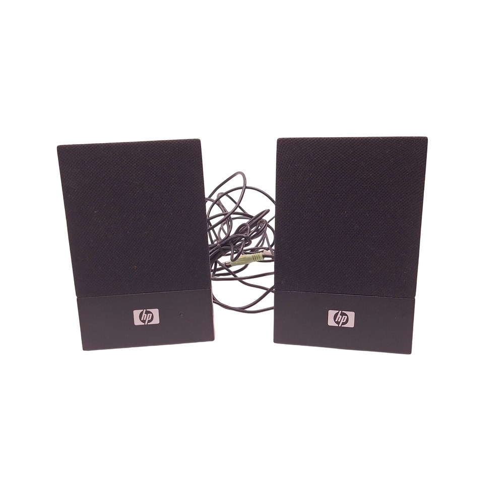 HP Thin USB Powered Speakers H-204 Black Multimedia Computer Desktop Laptop 2.0